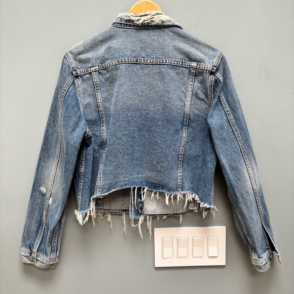 GRLFRND Cara Cropped Denim Jacket in Mary Jane L - Picture 6 of 7